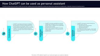 How ChatGPT Can Be Used As Personal Assistant Leveraging ChatGPT AI SS V