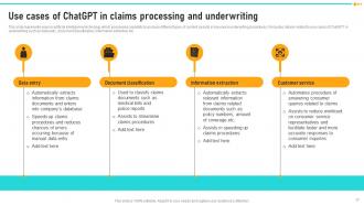How ChatGPT Is Revolutionizing Insurance Sector Powerpoint Presentation Slides ChatGPT CD Impressive Unique