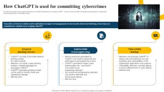 How ChatGPT Is Used For Committing Cybercrimes Impact Of Generative AI SS V