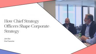 How Chief Strategy Officers Shape Corporate Strategy PPT Slides AT