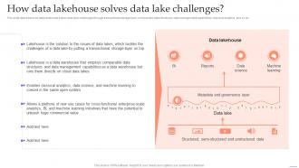 How Data Lakehouse Solves Data Lake Challenges Data Lake Formation With Hadoop Cluster