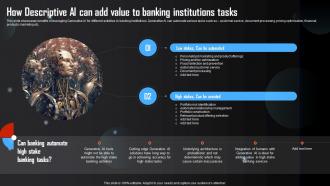 How Descriptive AI Can Add Value To Banking Generative AI Tools Usage In Different AI SS