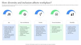 How Diversity And Inclusion Affects Workplace How To Optimize Recruitment Process To Increase