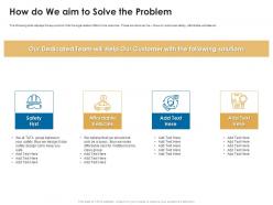 How do we aim to solve the problem ratan tata investor funding elevator ppt template