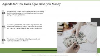 How does agile save you money it agenda for how does agile save you money