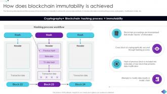 How Does Blockchain Immutability Is Achieved Role Of Immutable Ledger In Blockchain BCT SS