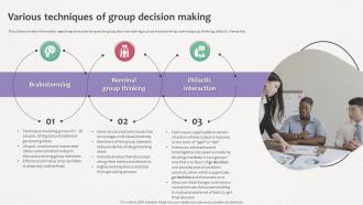 How Does Organization Impact Human Various Techniques Of Group Decision Making