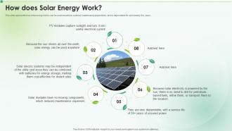 How Does Solar Energy Work Clean Energy Ppt Powerpoint Presentation Icon Design Templates