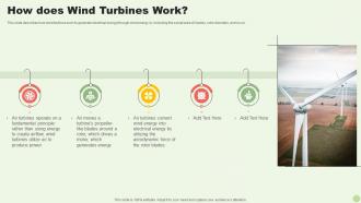 How Does Wind Turbines Work Green Energy Resources Ppt Slides Graphics Download