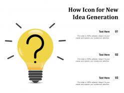 How icon for new idea generation