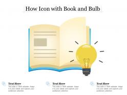 How icon with book and bulb