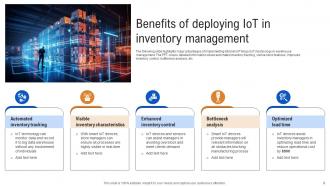 How IoT In Inventory Management Streamlining Supply Chain Visibility Powerpoint Presentation Slides IoT CD Pre-designed Impressive