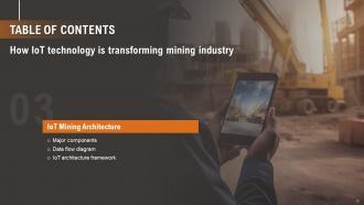 How IoT Technology Is Transforming Mining Industry Powerpoint Presentation Slides IoT CD Analytical Multipurpose