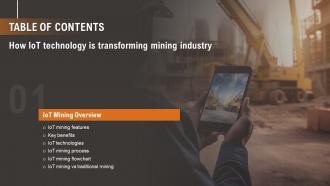 How IoT Technology Is Transforming Mining Industry Table Of Contents IoT SS