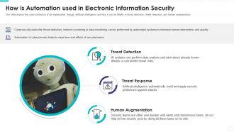 How is automation used in electronic information security