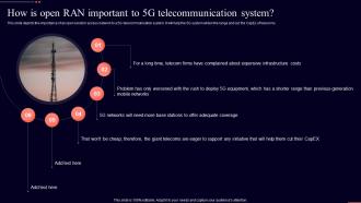 How Is Open Ran Important To 5g Telecommunication System Open Ran It Ppt Professional Format
