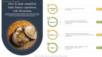 How K Bank Simplified Trade Finance Operations How Blockchain Is Reforming Trade BCT SS
