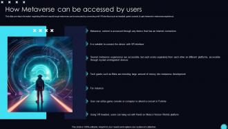How Metaverse Can Be Accessed By Users Unveiling Opportunities Associated With Metaverse World AI SS V