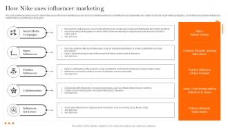 How Nike Uses Influencer Marketing Ppt Powerpoint Presentation File Aids Strategy SS