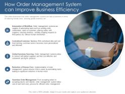 How order management system can improve business efficiency