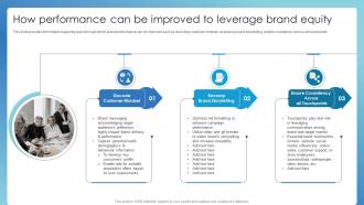 How Performance Can Be Improved To Leverage Successful Brand Administration