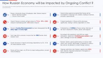 How Russian Economy Will Be Impacted By Ongoing Conflict Ukraine Vs Russia Analyzing Conflict