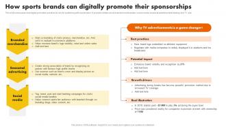 How Sports Brands Can Digitally Promote Their Sports Marketing Programs To Promote MKT SS V