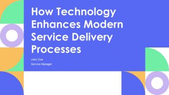 How Technology Enhances Modern Service Delivery Processes PPT Summary AT