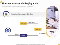 How to automate the deployment pipeline ppt powerpoint presentation icon slides