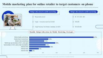How To Boost Customer Engagement Mobile Marketing Plan For Online Retailer To Target Customers