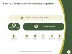 How To Choose Machine Learning Algorithm Linearity Ppt Powerpoint Presentation File Aids