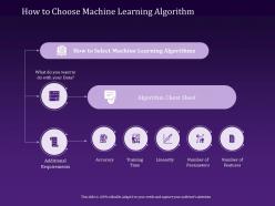 How To Choose Machine Learning Algorithm Sheet Ppt Powerpoint Presentation Visuals