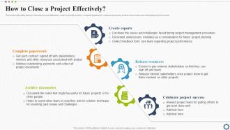 How To Close A Project Effectively Strategic Plan For Project Lifecycle