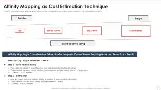 How to cost agile project affinity mapping as cost estimation technique