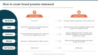 How To Create Brand Promise Statement Brand Launch Plan Ppt Information