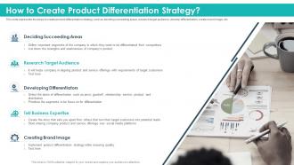 How to create product differentiation strategic product planning