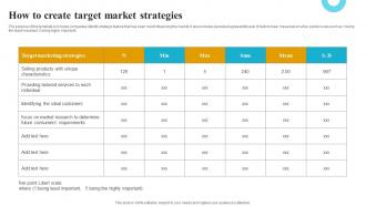 How To Create Target Market Strategies How To Create A Target Market Strategy Strategy Ss V