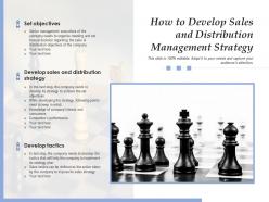 How To Develop Sales And Distribution Management Strategy