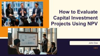 How To Evaluate Capital Investment Projects Using NPV PPT Mockup AT