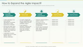 How To Expand The Agile Impact Agile Scrum Methodology Ppt Mockup