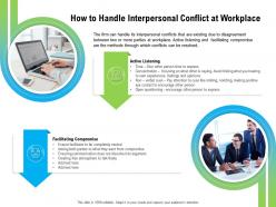 How to handle interpersonal conflict at workplace m2259 ppt powerpoint presentation pictures icons
