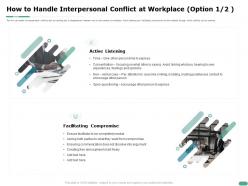 How to handle interpersonal conflict at workplace option compromise ppt powerpoint presentation deck