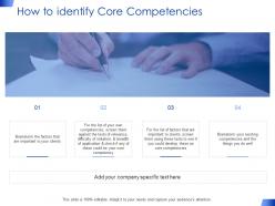 How To Identify Core Competencies Agenda Powerpoint Presentation Pictures Show