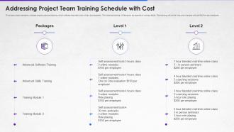 How to implement devops addressing project team training schedule