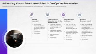How to implement devops from scratch it addressing various trends associated to devops