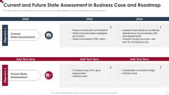 How To Improve Customer Service Current And Future State Assessment In Business Case And Roadmap