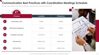 How To Improve Customer Service Toolkit Communication Best Practices With Coordination Meetings Schedule