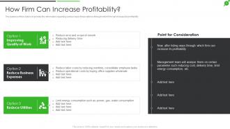 How To Improve Firms Profitability Powerpoint Presentation Slides