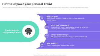 How To Improve Your Personal Brand Personal Branding Guide For Influencers