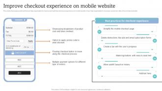 How To Increase Ecommerce Website Improve Checkout Experience On Mobile Website